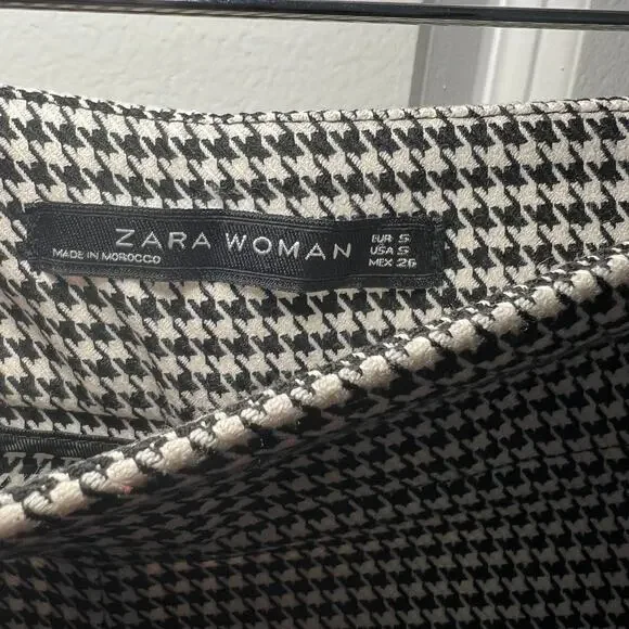 Women's Zara Vintage Black & White Pants Size S - Picture 3 of 4